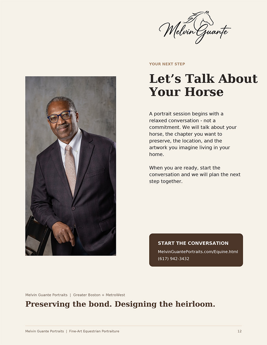 Back cover of From Barn to Heirloom with Melvin Guante Portraits contact and consultation information